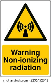 Safety Warning Sign Marking Label Standards Warning Non ionizing radiation