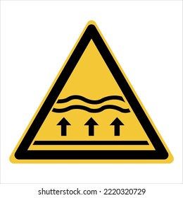 Safety Warning Sign Original International Standards ISO 7010 Warning Flood zone