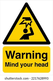 Safety Warning Sign Overhead Signs Standards Warning Mind your head