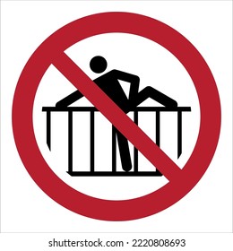 Safety Warning Signs ISO 7010 Regulation Prohibition Do not cross barrier Dangerous or unsafe areas for entry