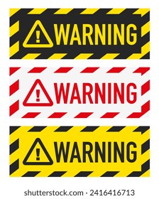 Safety warning signs. Set of safety and caution signs. EPS 10.