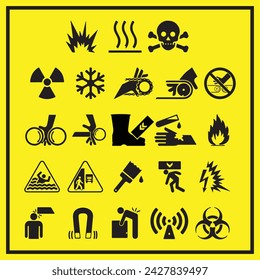 Safety Warning Signs vector Illustration