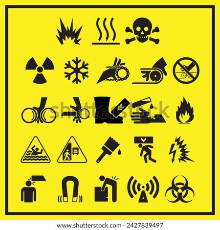 Safety Warning Signs vector Illustration