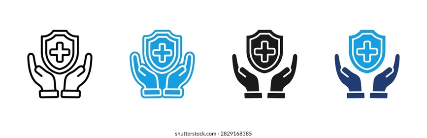 Safety web icon multiple style collection