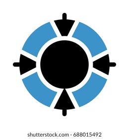 Safety wheel icon