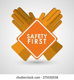 Safety at work icon design 