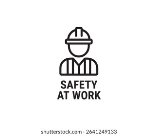 Safety At Work icon vector art illustration