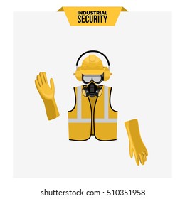 Safety work illustration design icons