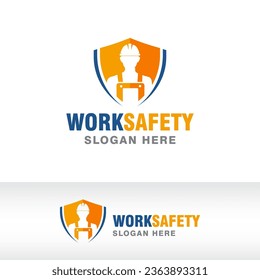 safety work logo design vector template