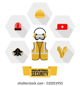 Safety work set icons