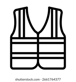 Diseño de icono de línea de Vector SafetyVest