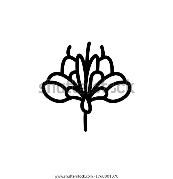 Safflower flower icon. Simple line, outline
vector elements of botanicals icons for ui and ux, website or
mobile application
