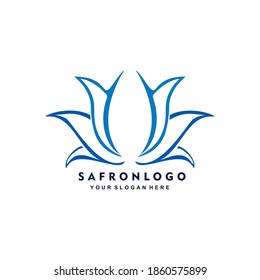 Design-Vektorvorlage für Safran-Blumen