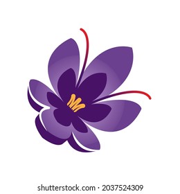 Saffron Flower Spice Logo Symbol Icon Stock Vector (Royalty Free ...