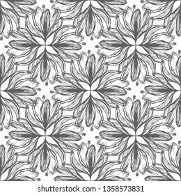 saffron flowers illustration pattern vector