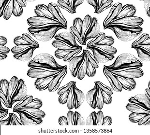 saffron flowers illustration pattern vector