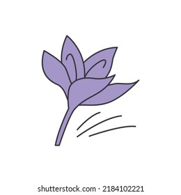 Saffron icon in color, isolated on white background 