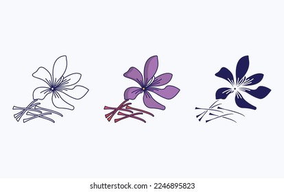 Saffron icon ,Herbs vector illustration