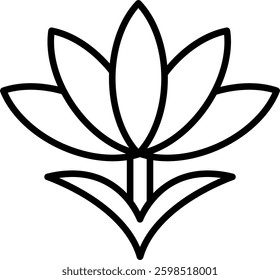 Saffron Line Vector Icon Design