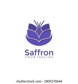 Saffron logo design template Vector