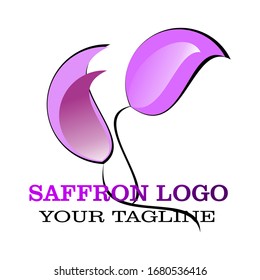 Logo de Saffron , flor de azafrán