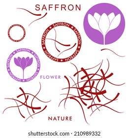 Saffron. Logo. Vector Illustration