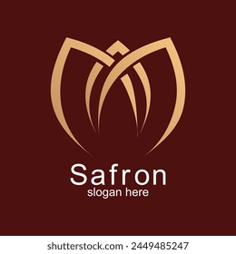 Safron logo design simple concept Premium Vector