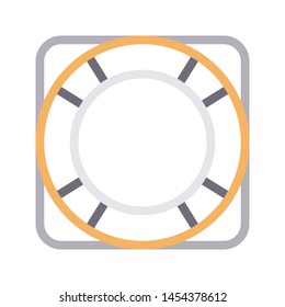 safty tube colour line vector icon