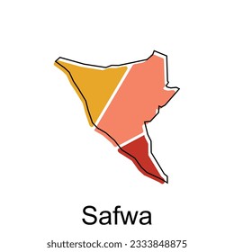 Safwa map. vector map of Saudi Arabia capital Country colorful design, illustration design template on white background