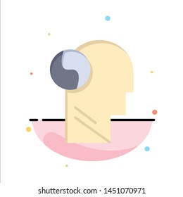 Sag, Brian, Head, Mind Abstract Flat Color Icon Template
