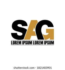 SAG letter monogram logo design vector