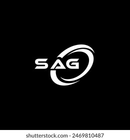 SAG Logo Design, Inspiración para una identidad única. Elegancia moderna y diseño creativo. Marca de agua tu éxito con el logotipo de Striking this.