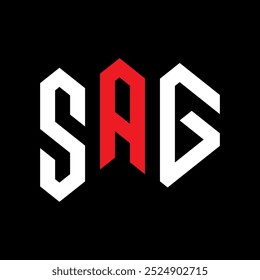 SAG modern letter vector logo design
