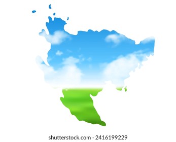 Saga Meadow Landscape Sky Map