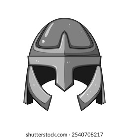 saga viking helmet cartoon. raider seafaring, exploration mythology, rune berserker saga viking helmet sign. isolated symbol vector illustration