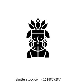 Sagamore black icon concept. Sagamore flat  vector symbol, sign, illustration.