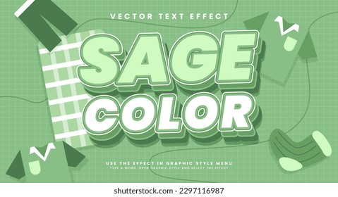 Efecto de estilo de texto modificable de color de página. Efecto de texto vectorial.