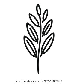 Bildgebläse Blumensymbol Umriss-Vektorgrafik. Kräuterpflanze. Kräuterhexe