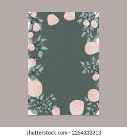 sage green flower background with texture free vector