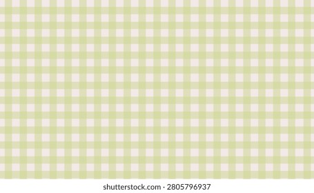Sage green gingham check seamless pattern and soft pastel plaid tablecloth background. A light checkered picnic texture for organic garden dining, spring brunches, and rustic cottagecore kitchen decor