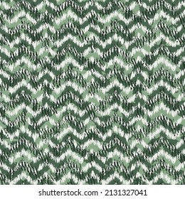 Sage Green Ikat Textured Chevron Pattern