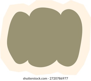 Corte de forma de blob de nuvem orgânica verde sábio para textura de plano de fundo macia