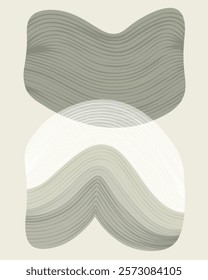 sage green silhouette contemporary vector