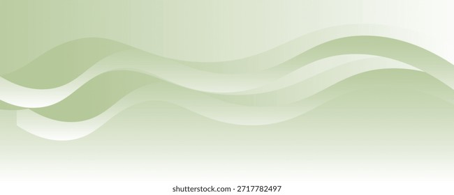 Fundo de gradiente ondulado verde sábio. fundo borrado. Fundo da capa da web, apresentação, banner. onda simples, capa, folheto