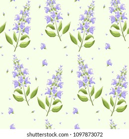 Sage. Simple Elegant Seamless Vintage Pattern. Vector Illustration.