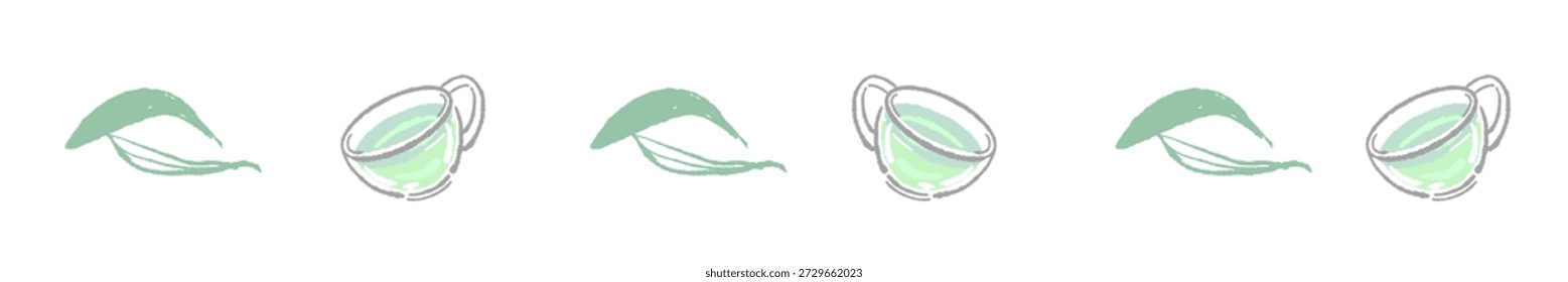 Línea de divisor de mercancías de té de salvia Vector