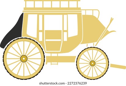 Sagecoach image, vector illustration, transparent background.