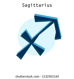 Saggittarius Constellation. Detailed Stylish Zodiac Icon. Modern Style Drawing Saggittarius. Vector Illustration. Saggittarius astrology zodiac symbol
