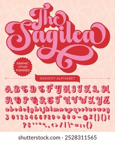 The Sagilea Script Retro Vintage Display bold Font alphabet