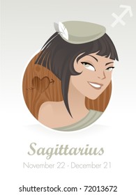 Sagitarius  astrological sign. Vector illustration